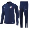 Italie Quarter Zip Navy Version Ensemble Sweat d'Entraînement 2023-24 Pour Homme